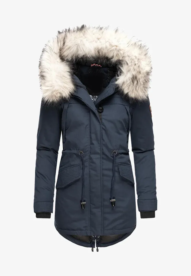 Warm winter ladies parka coat