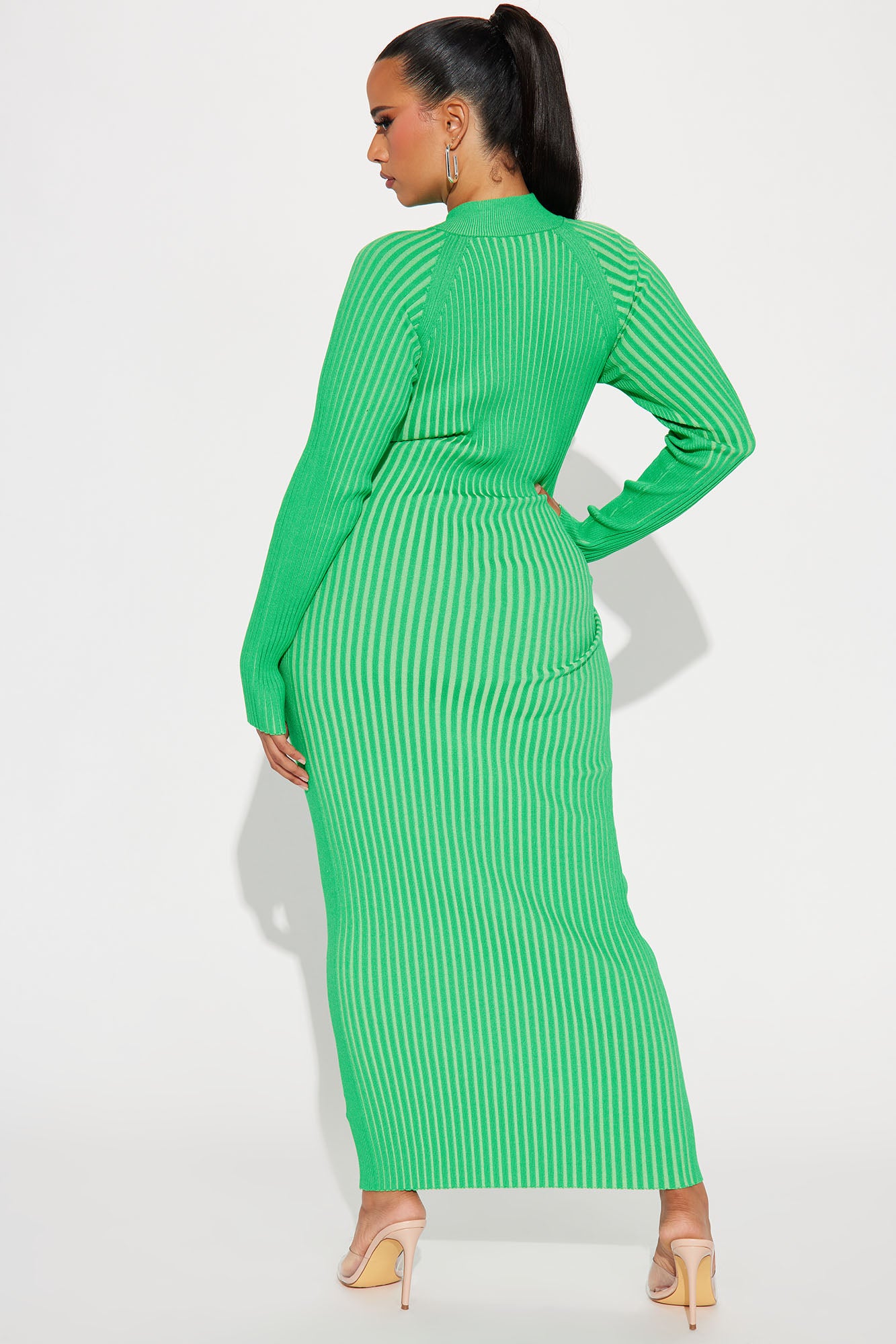 Keeping You Warm Sweater Maxi Dress - Kelly Green