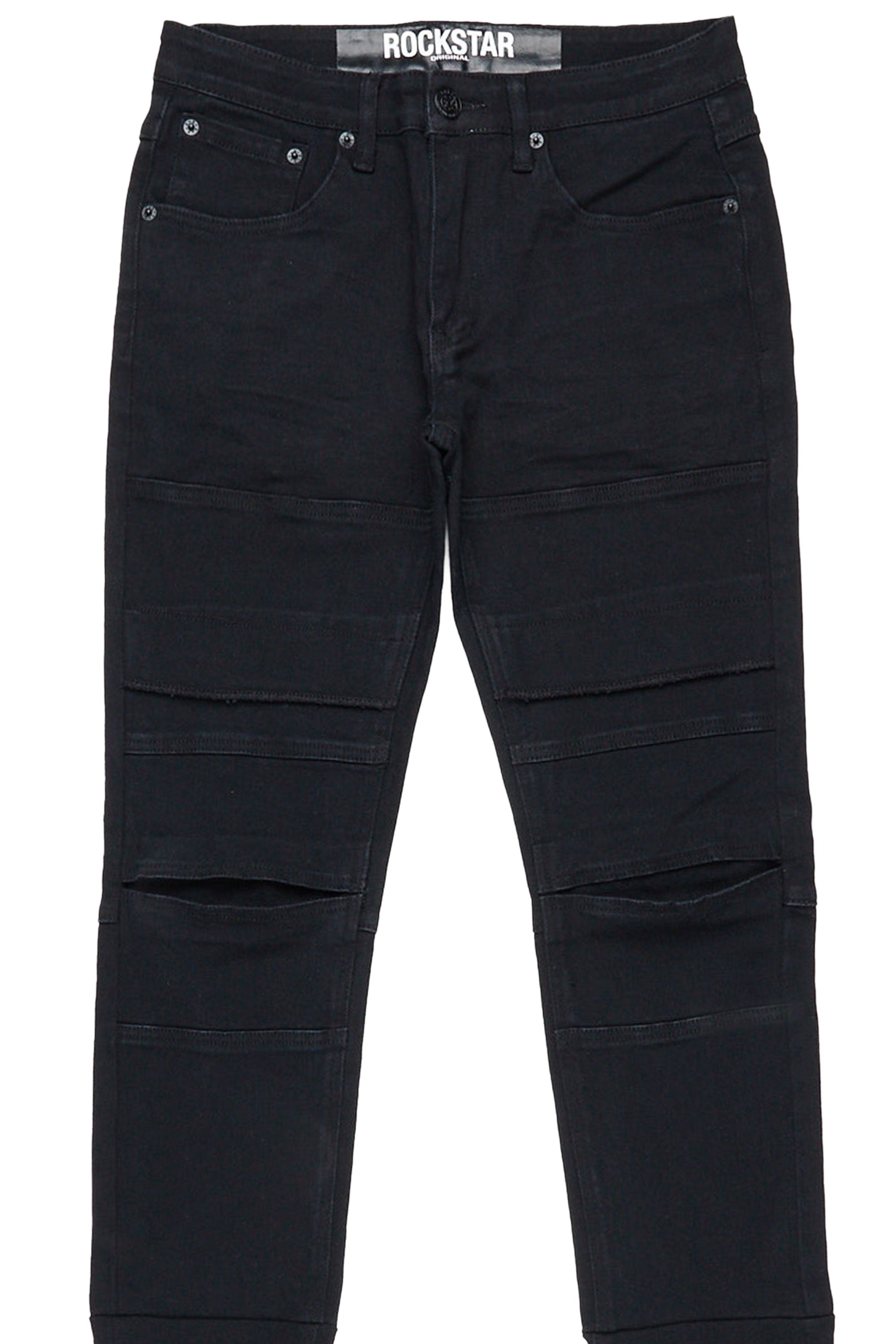Cedar Black Super Stacked Flare Jean