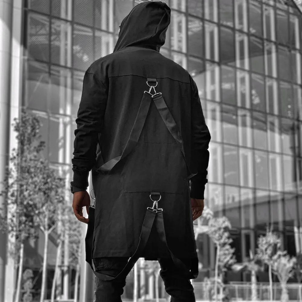 Fashion Street Personality Hooded Streamer Coat
