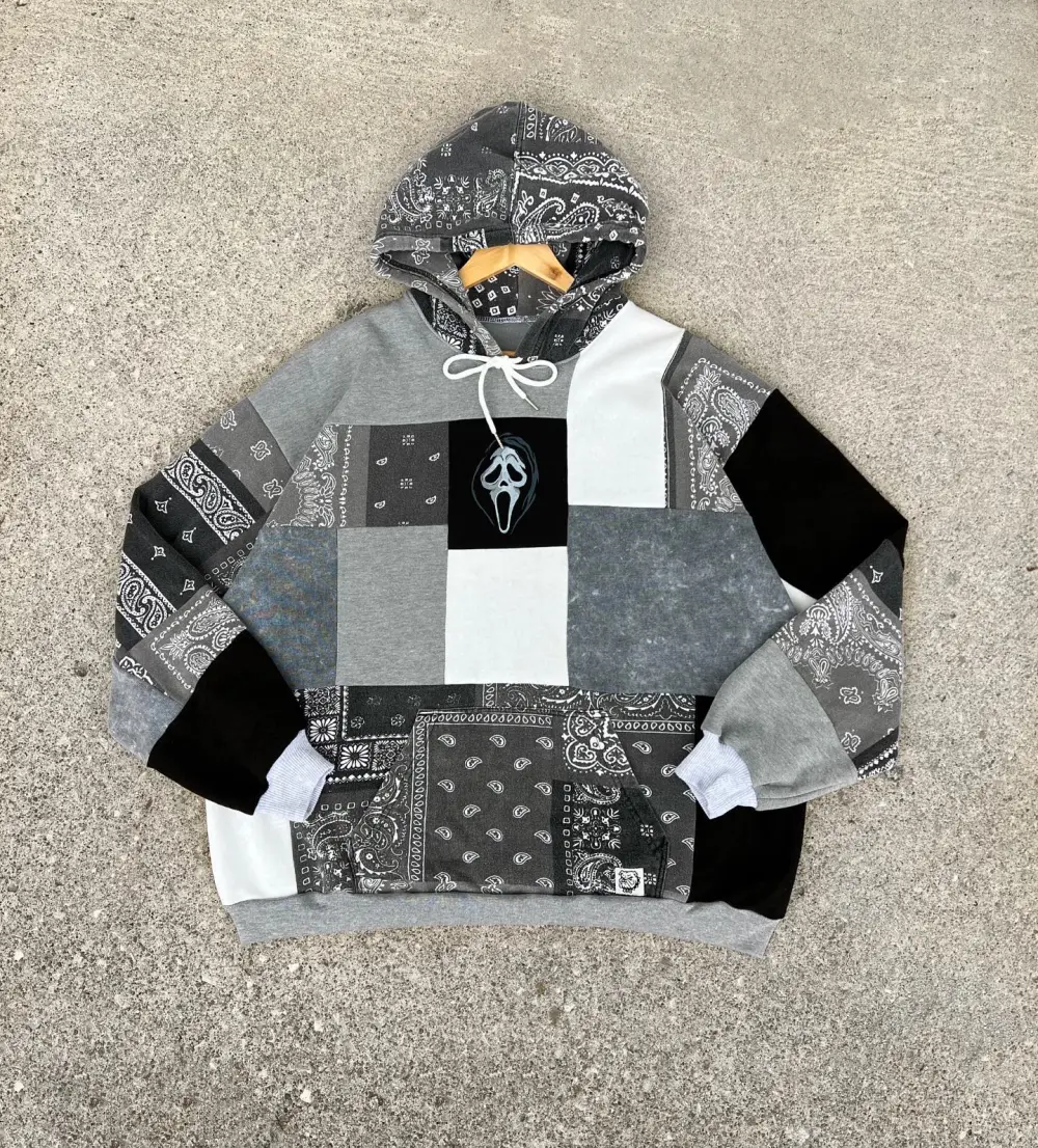 Dark gray hoodie sweatshirts how perfect and cozy piece for your Halloween day