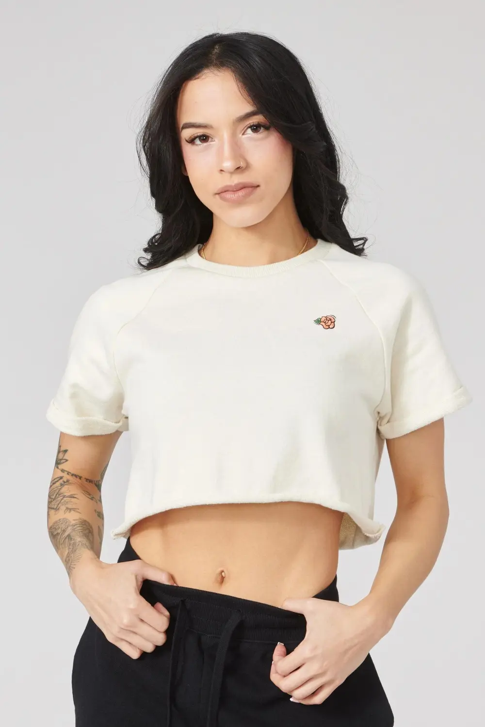 W411 Raglan Cropped Tee