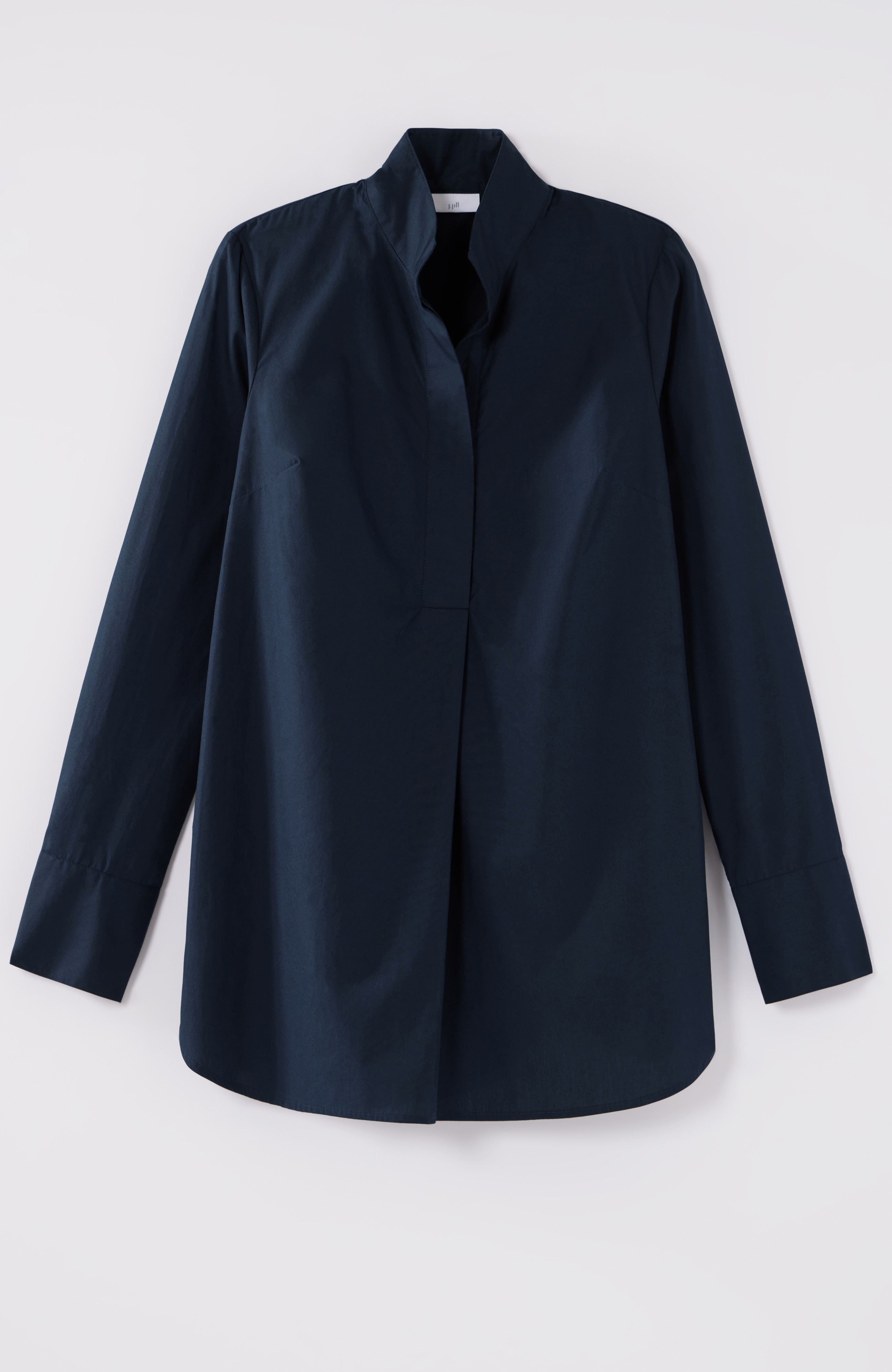 Cotton Stand-Collar Tunic