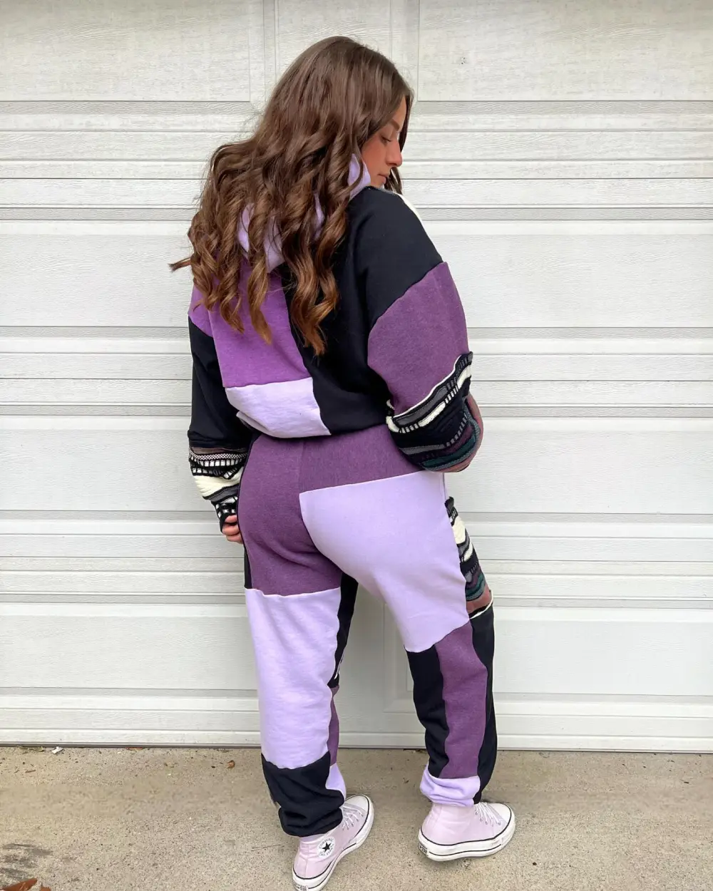 Purple 2 piece set tops and bottoms how perfect and cozy piece for your Halloween day