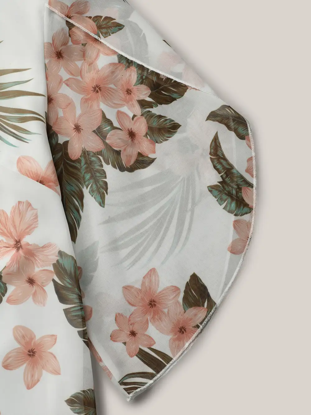 Petal Sleeve Floral Round Neck Shirt