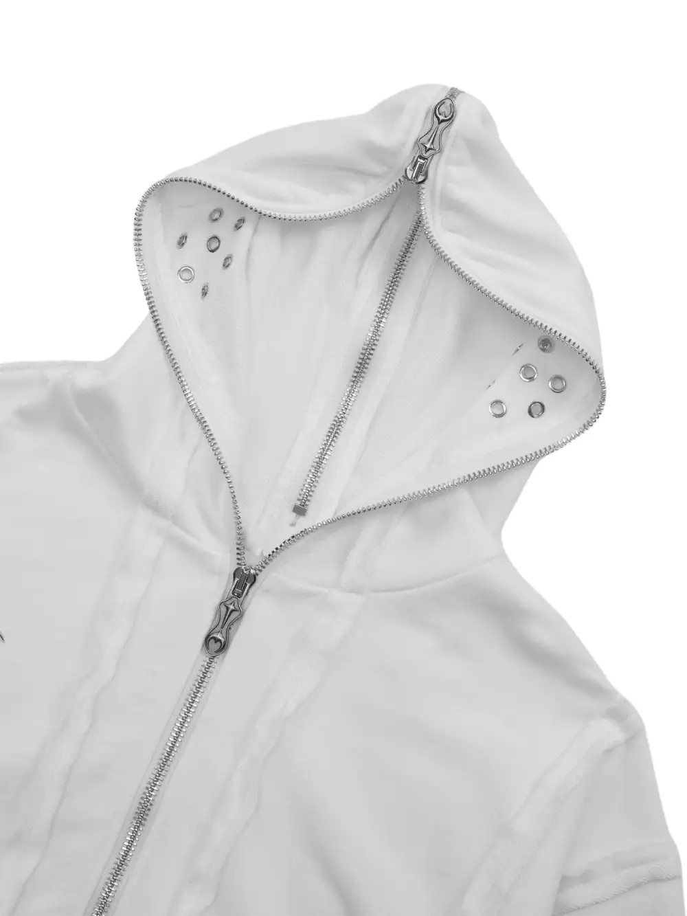 Heavyweight Washed Distressed Full Zip Hoodie - 2057