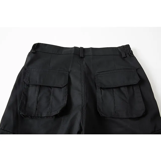 Men's Cargo Shorts Shorts Hiking Shorts Multi Pocket Plain Wearable Short Outdoor Daily 100% Cotton Designer Casual ArmyGreen Black