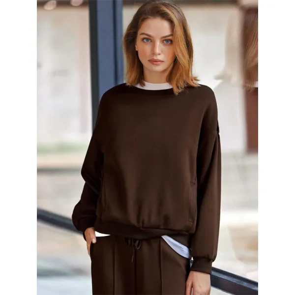 2-Piece Sweatshirt & Pants Set – Comfy Travel or Home Outfit