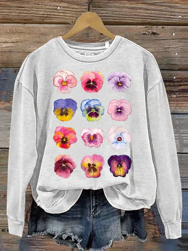 Women's Purple Alzheimer Awareness Print Casual Hoodie Sweatshirt