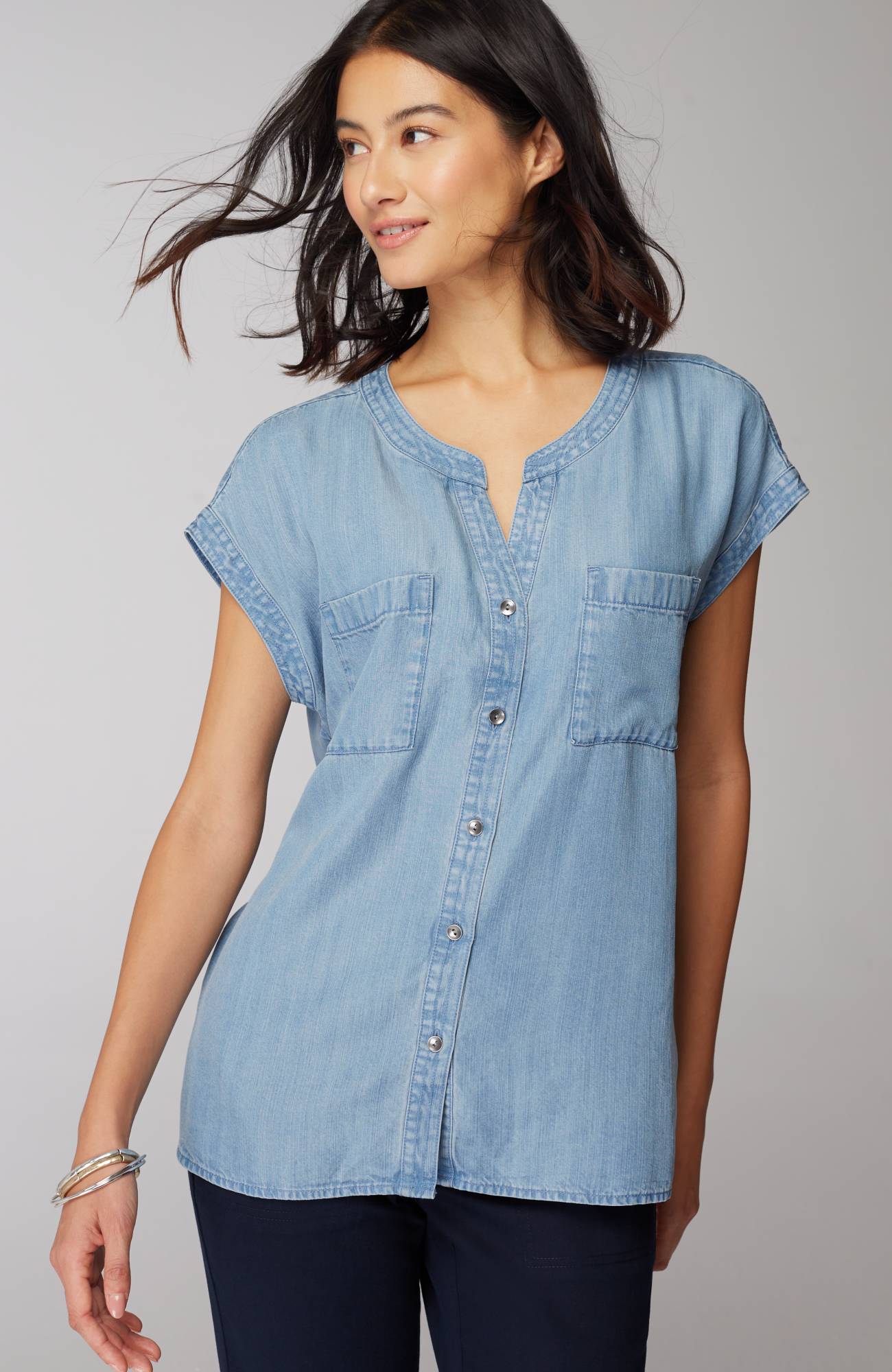 Indigo Patch-Pocket Shirt