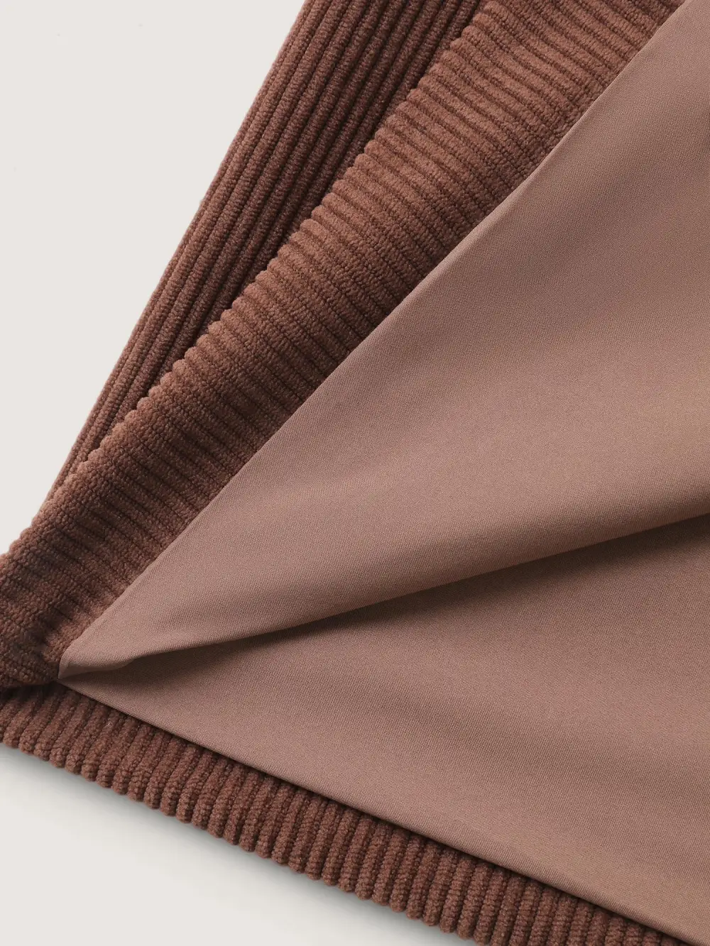 Corduroy Gathered Sleeve Ribbed Collar Blazer