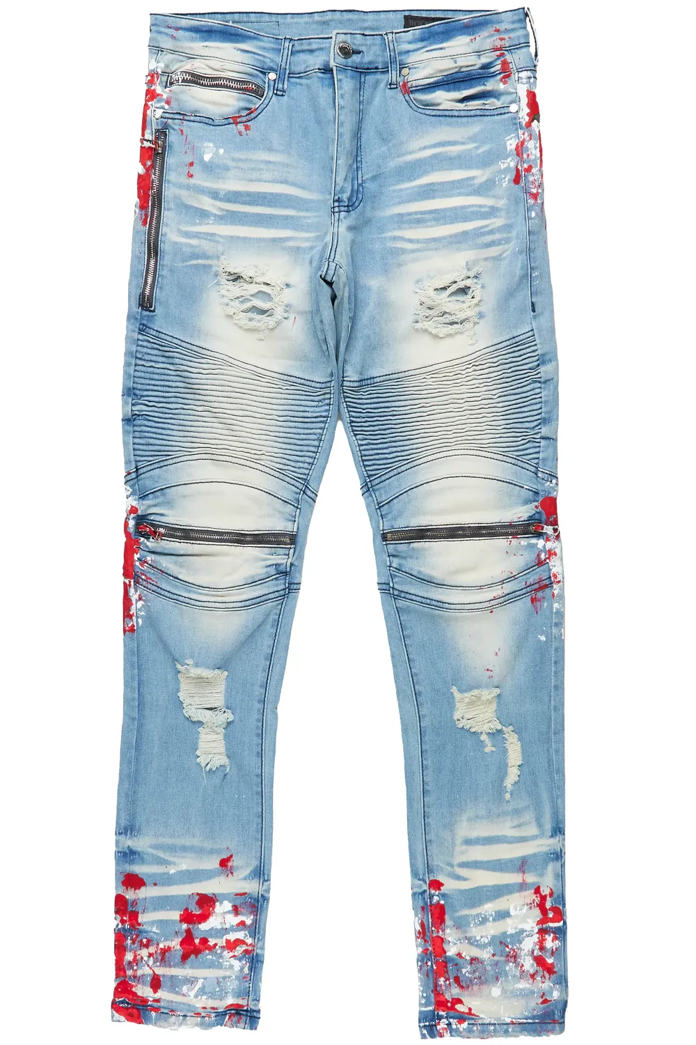 Kodak Blue/Red Painter Biker Jean