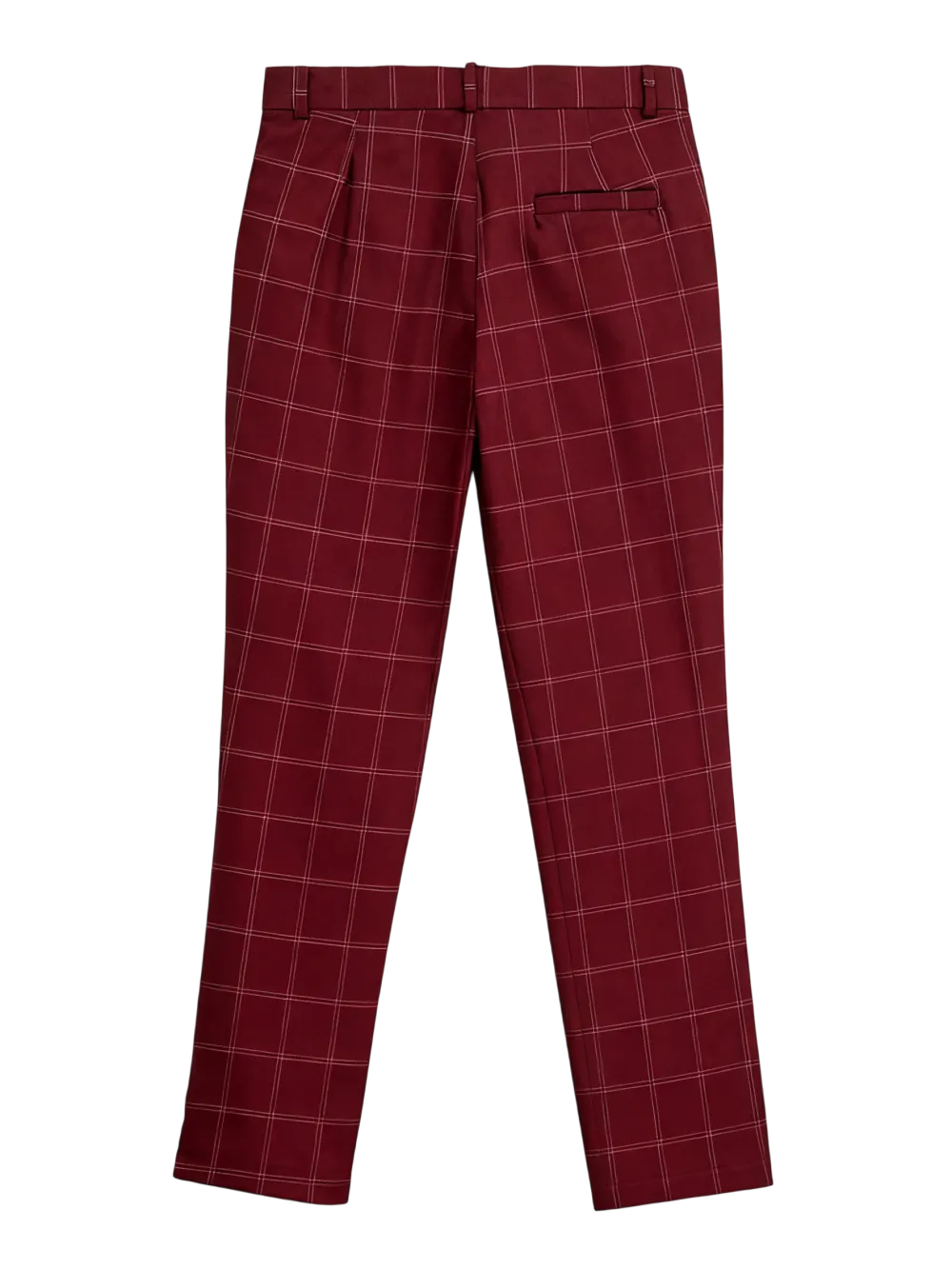 Men's Plaid Button-Fly Slim Trousers (Pocket Design) - Work/Daily, All Seasons