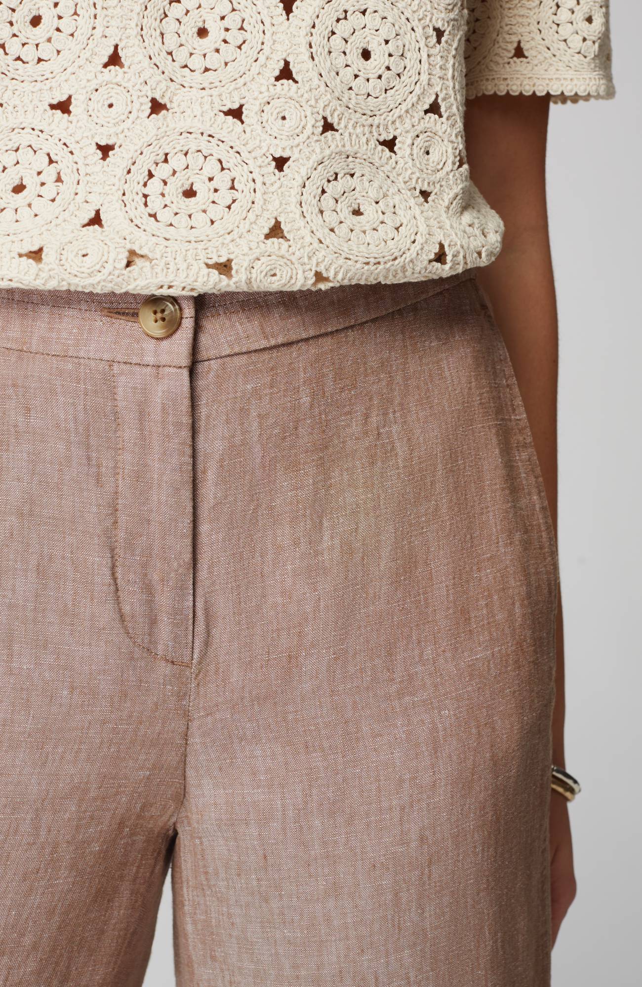 Easy Linen Wide-Leg Crops