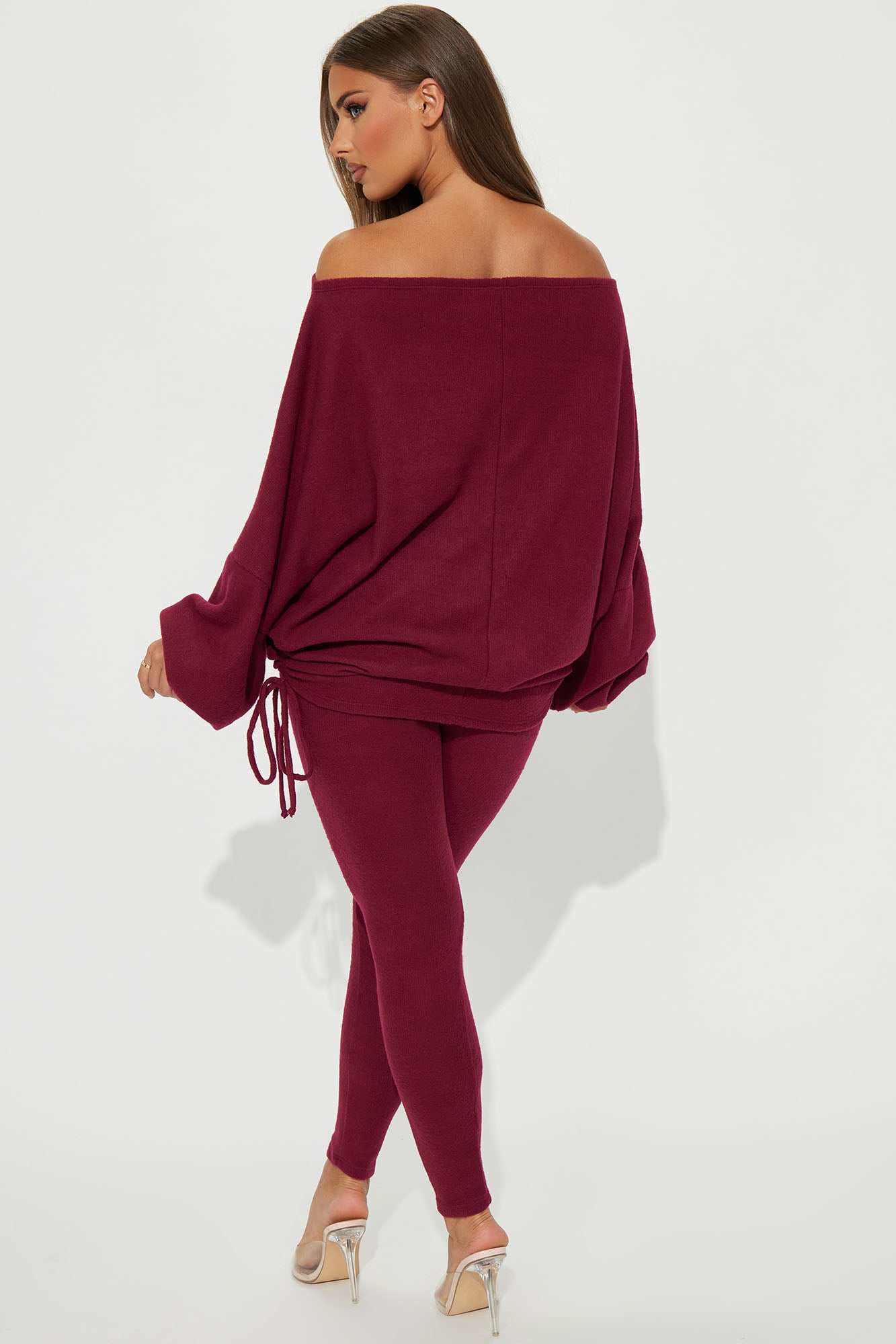 Comfy Mood Legging Set - Burgundy