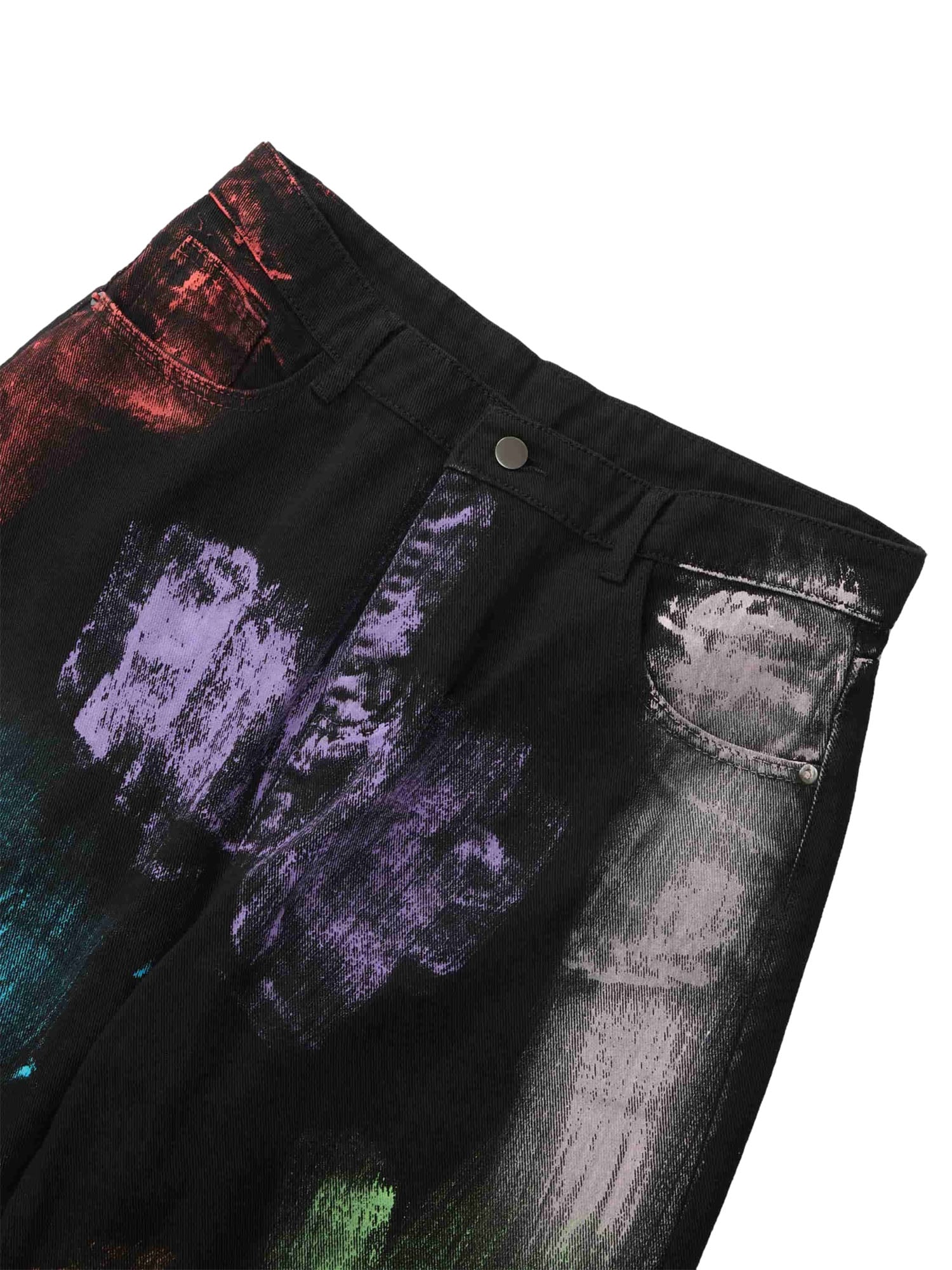 Watercolor Print Jeans - 1582