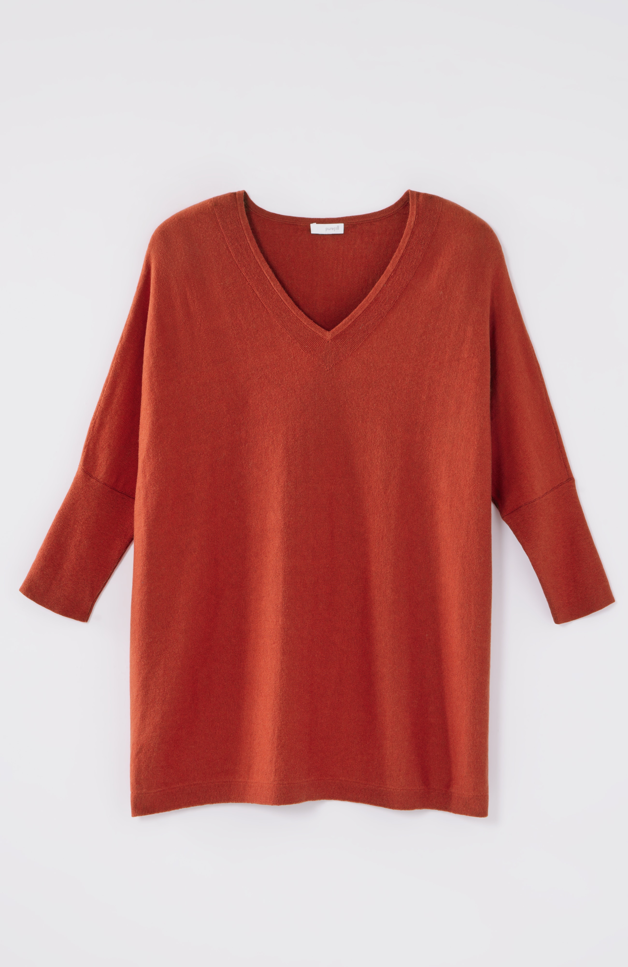 Pure Jill Oversized V-Neck Sweater