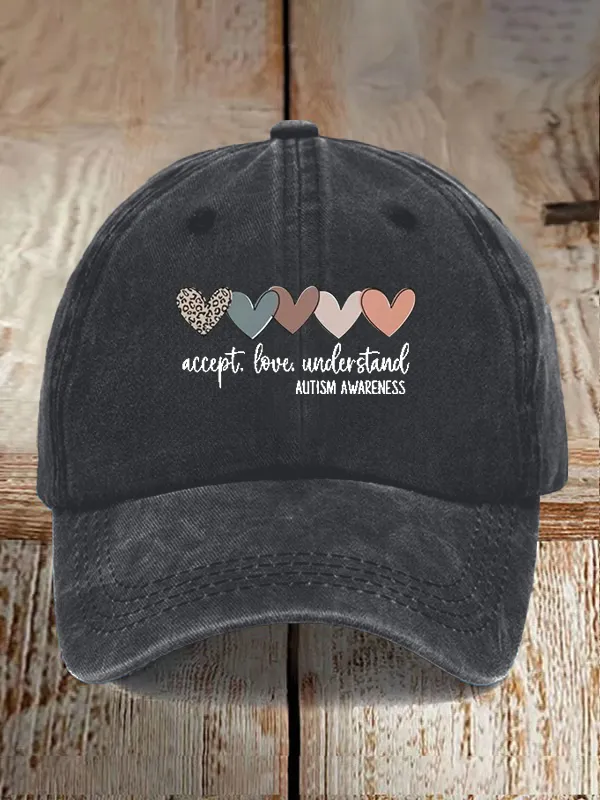 Unisex Autism Awareness Print Baseball Cap
