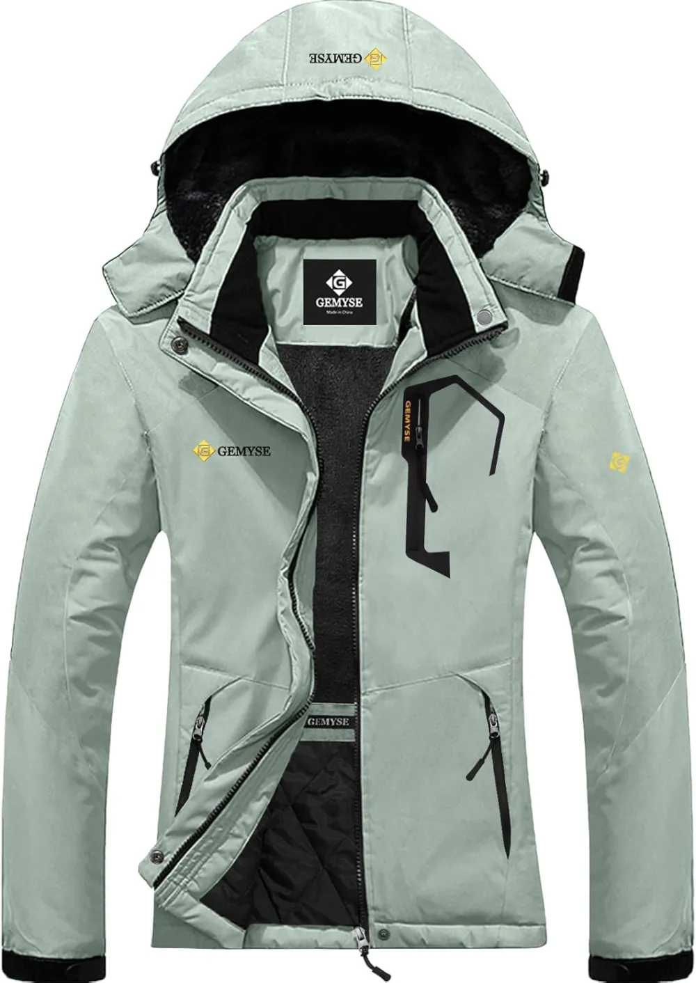 Women's Ski Snow Jacket Warm Winter Waterproof Coat Snowboard Rain Jacket Hooded Windproof Windbreaker