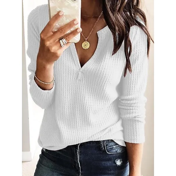 T shirt Tee Women's Black White Yellow Solid Colored Basic Street Daily Basic Round Neck S