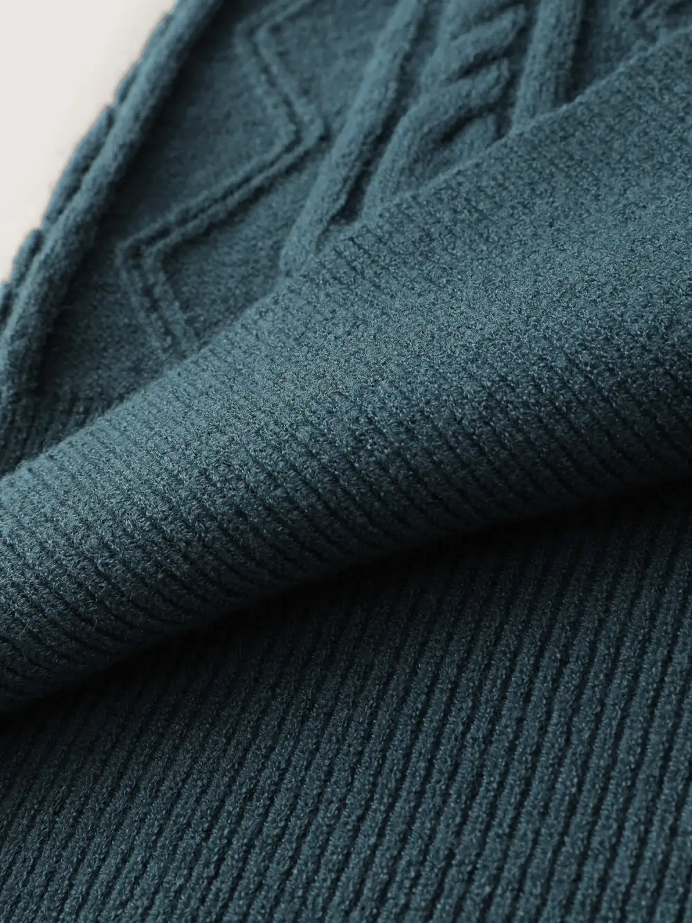 Cable Knit Pockets Shawl Collar Knit Cardigan