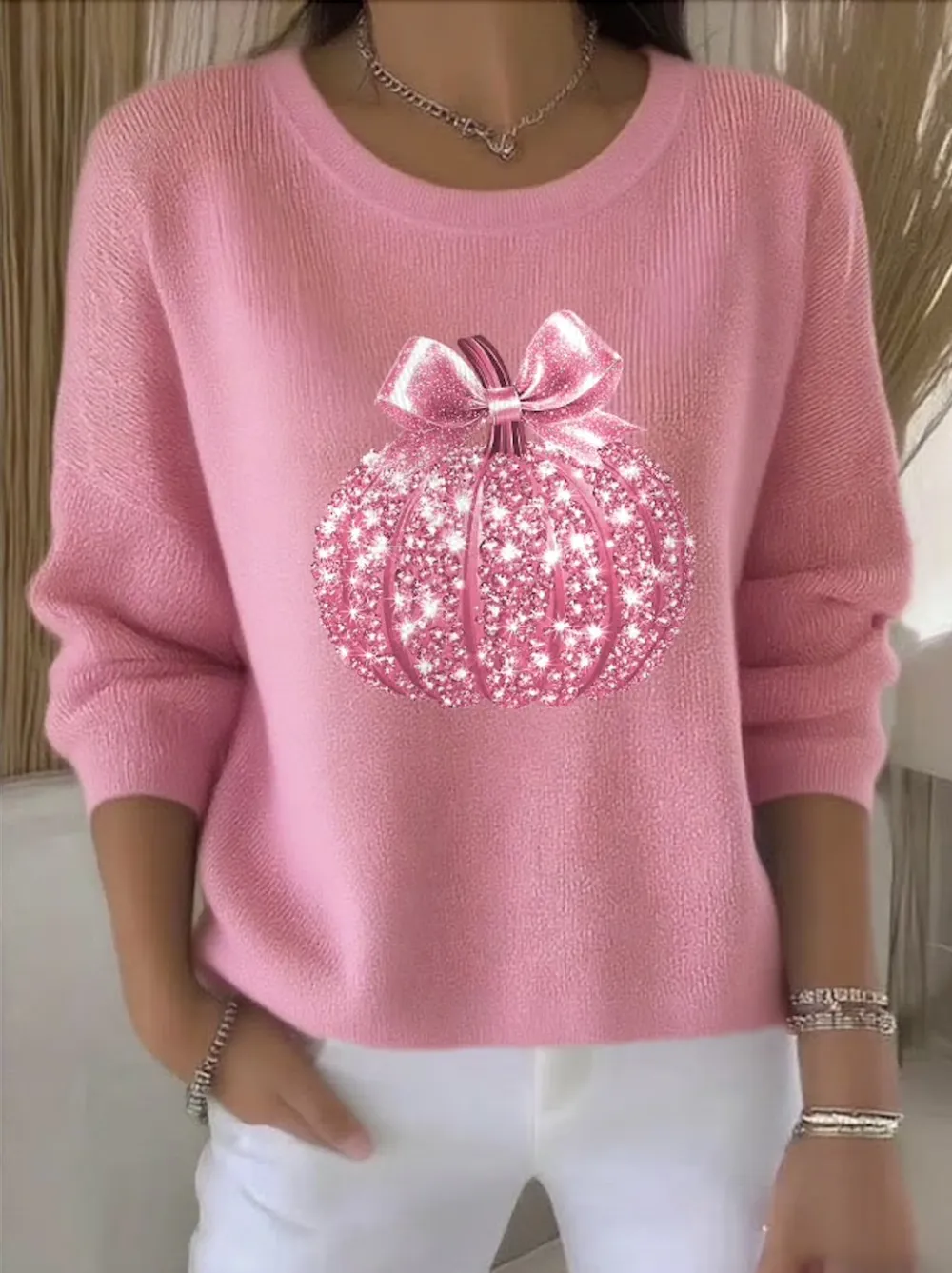 Cotton Crew Neck Regular Fit Casual Sweater