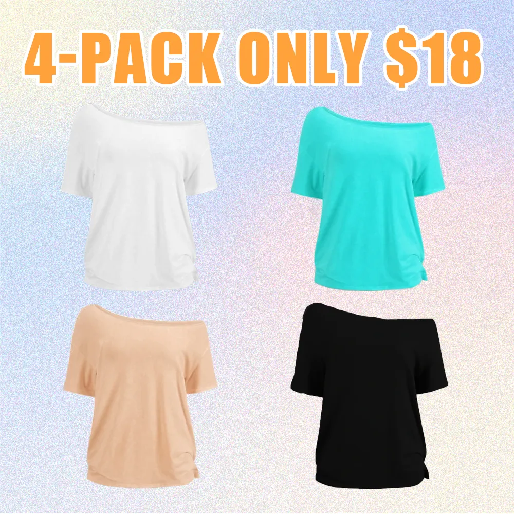 Women's Oversized Basic Tee – Loose Fit Short Sleeve T-Shirt for Everyday Wear