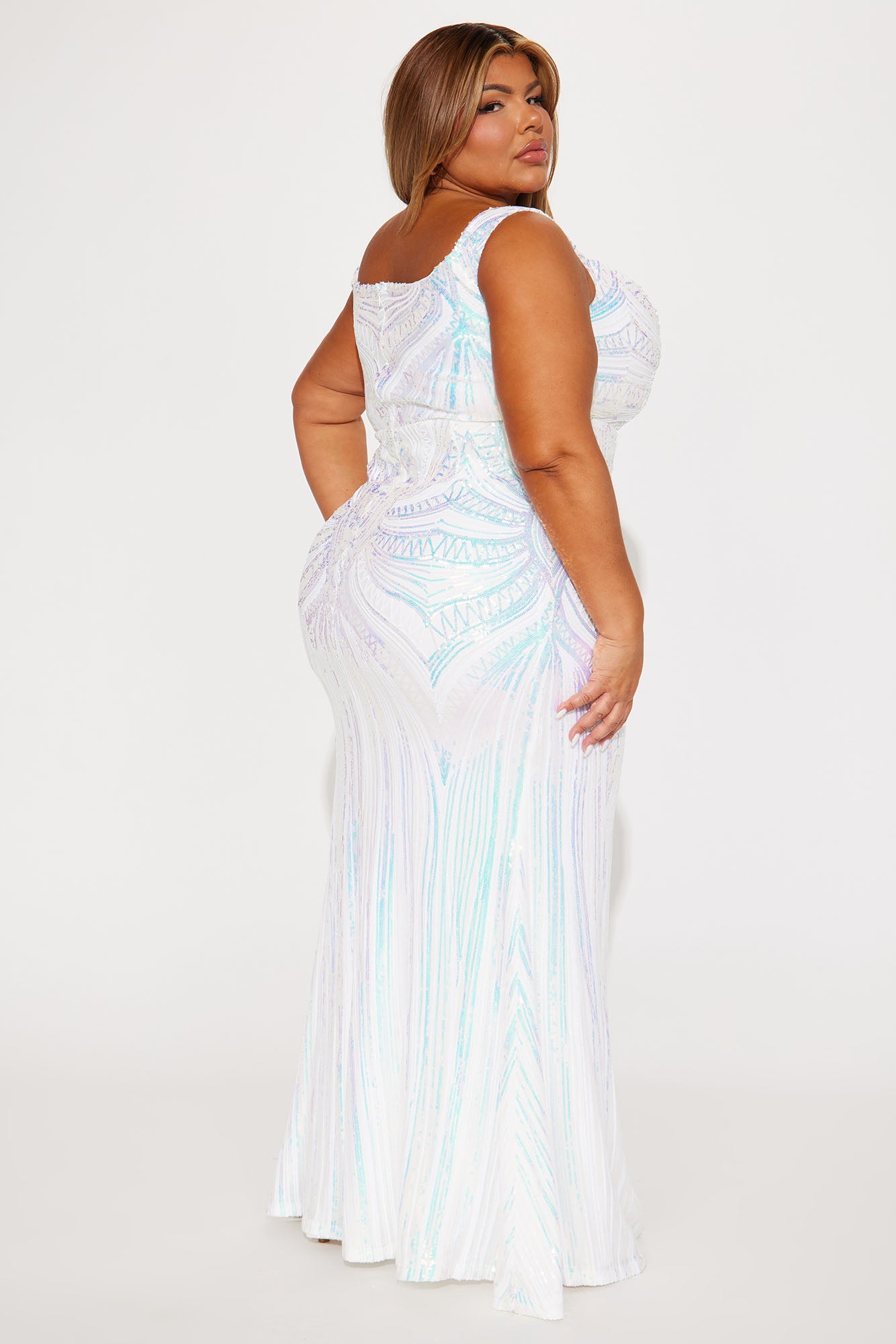 Karinna Sequin Maxi Dress - White