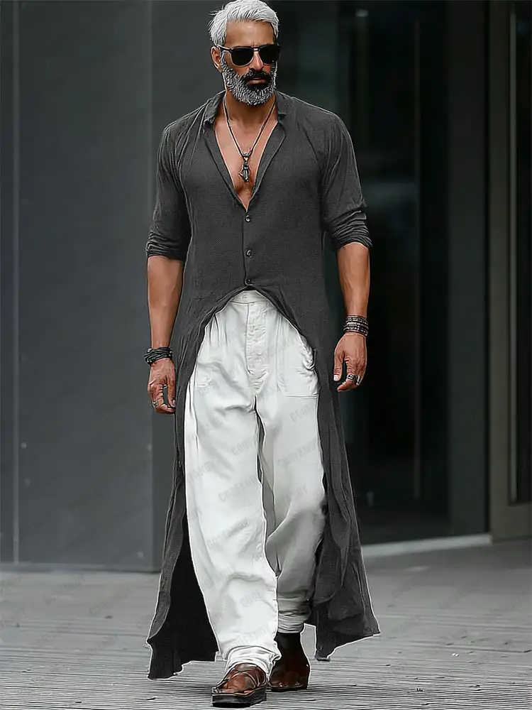 Minimalist Streetwear Fashion Longline Shirt