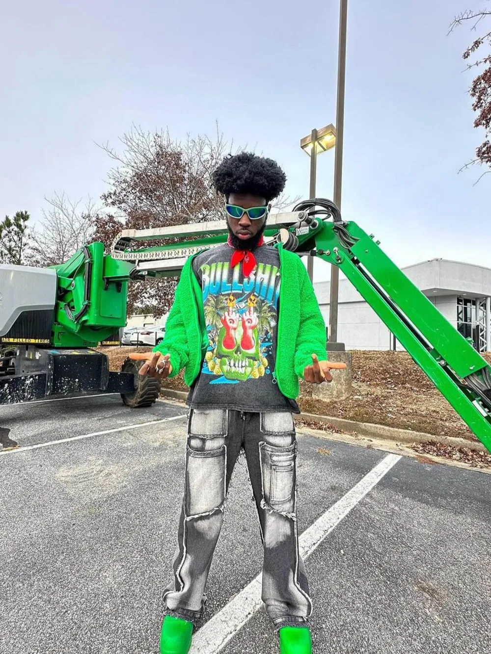 Retro Creative Letter Finger T-shirt - 1647