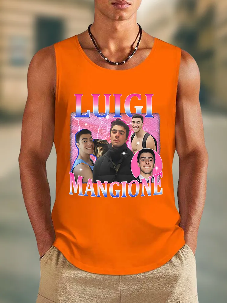 Men'S I Love Italian Boys Abolish The Death Penalty Round Neck Cotton Vest