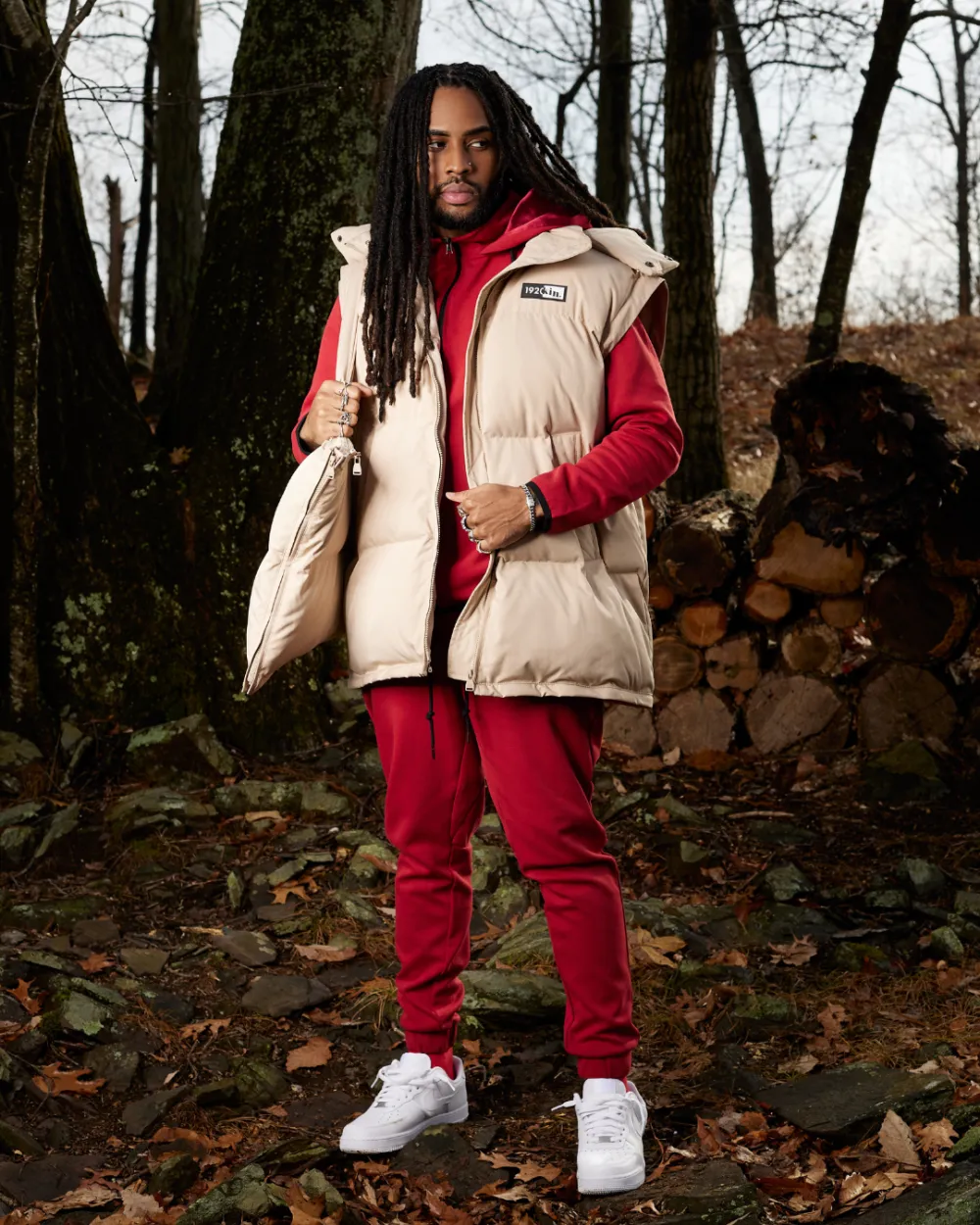 Tan Sesame Long Utility Puffer