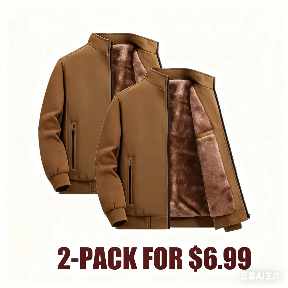 🔥Last Day 48% Off-Men’s Thermal Fleece Zip Jacket – Warm, Durable Outerwear for Fall & Winter Adventures