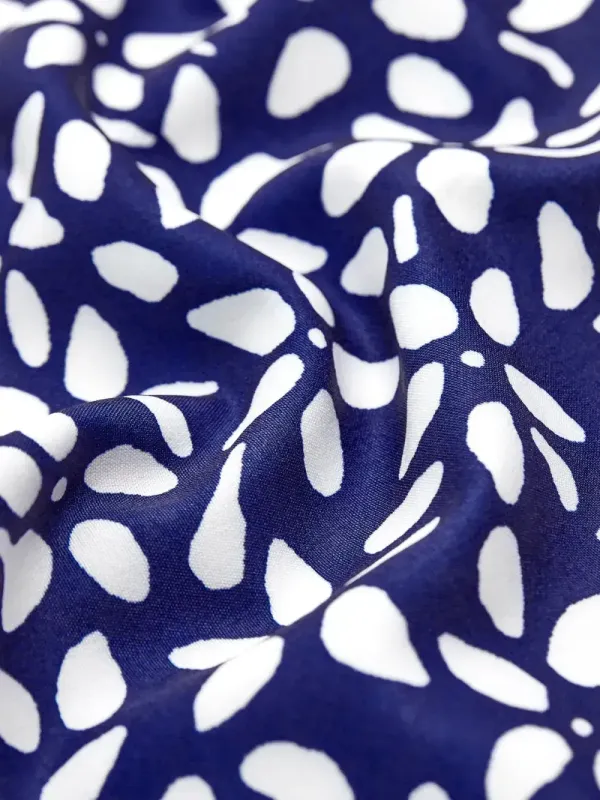 Women's A Line Dress Midi Dress Blue Half Sleeve Floral Ruched Print Summer Fall Crew Neck Casual Modern Dress