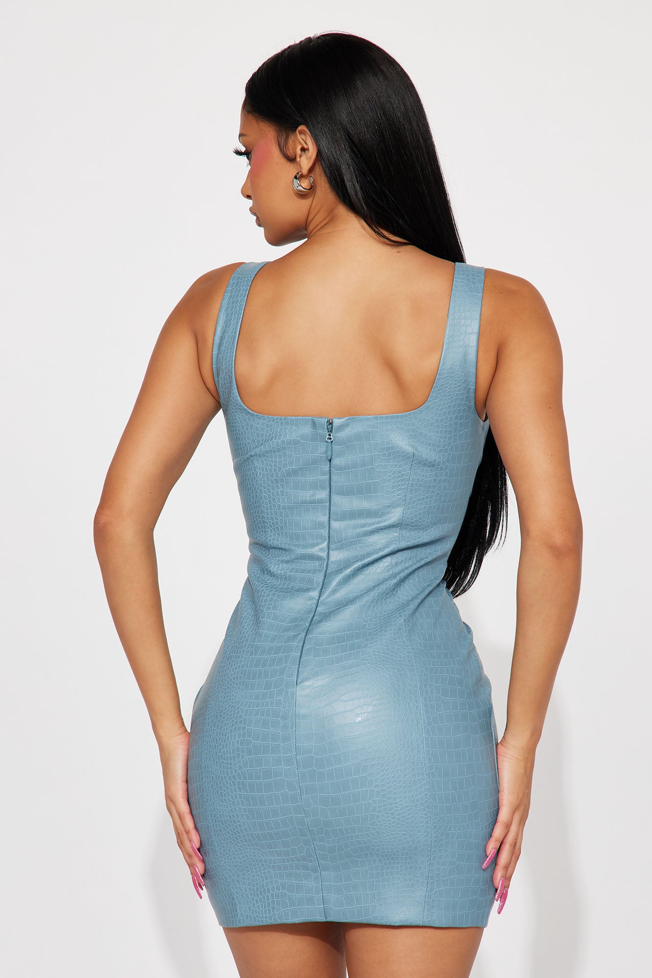 The Business Faux Leather Mini - Blue