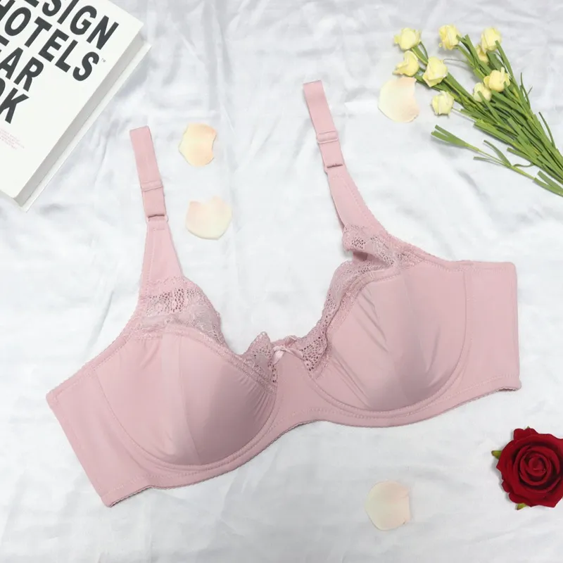 2023 New Plus Size Big Boobs  Non Padded Lace Bra