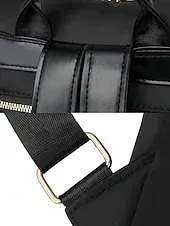 Women's leopard print fabric patchwork backpack, can be carried on one shoulder, with multiple zippers, perfect for school, travel and casual outings