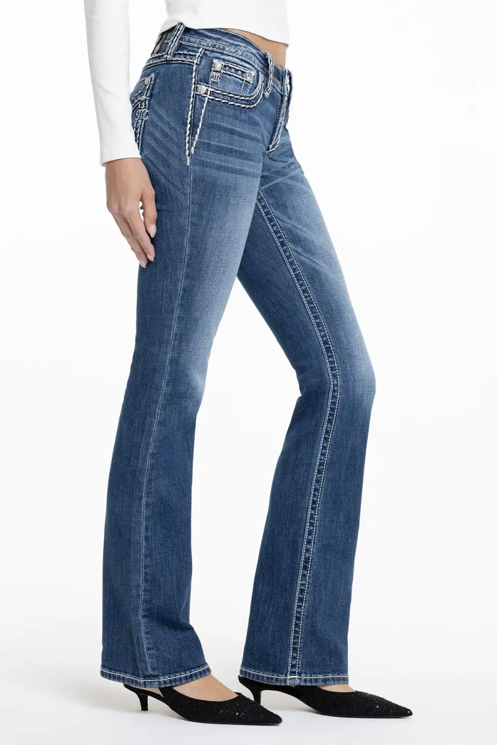 Cleo Stitched Bootcut Jeans