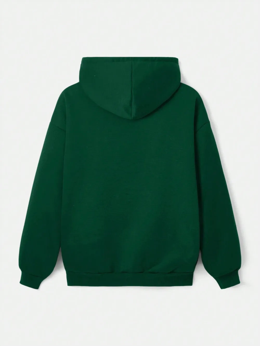 Women's Plain Hooded Fleece Sweatshirt With Drawstring