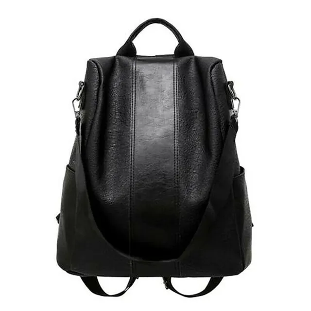 Men's Women's Handbag Nylon PU Leather Daily Holiday Zipper Adjustable Large Capacity Waterproof Solid Color Black Brown