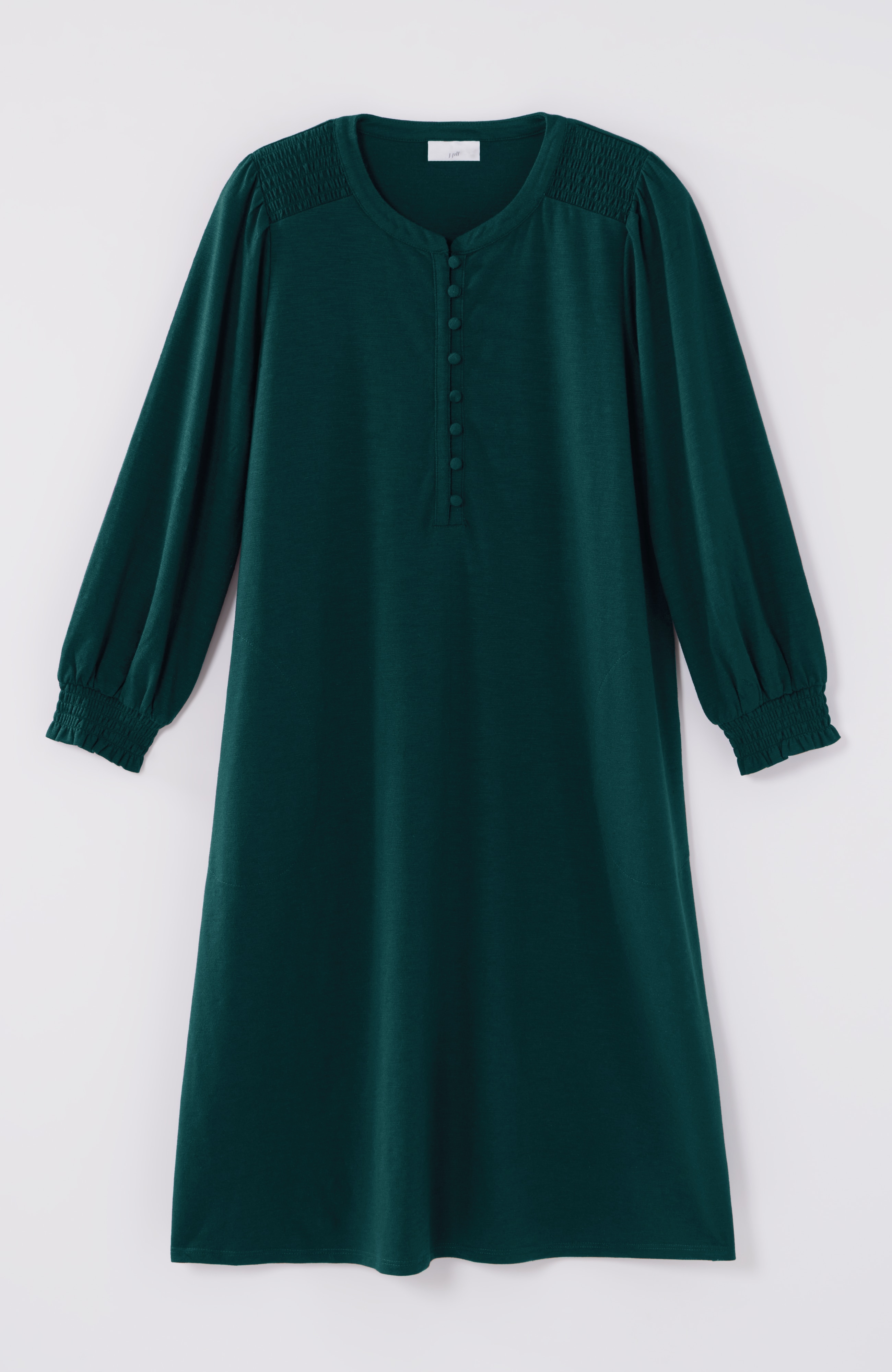 Smocked Henley Dress