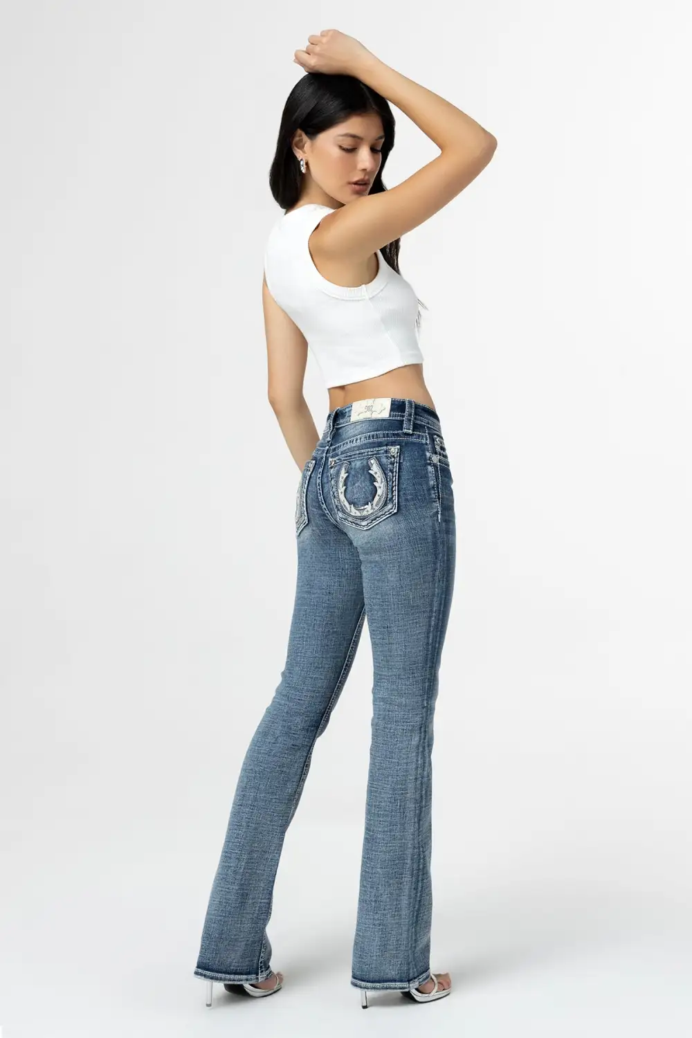 Subtle Star Horseshoe Bootcut Jeans
