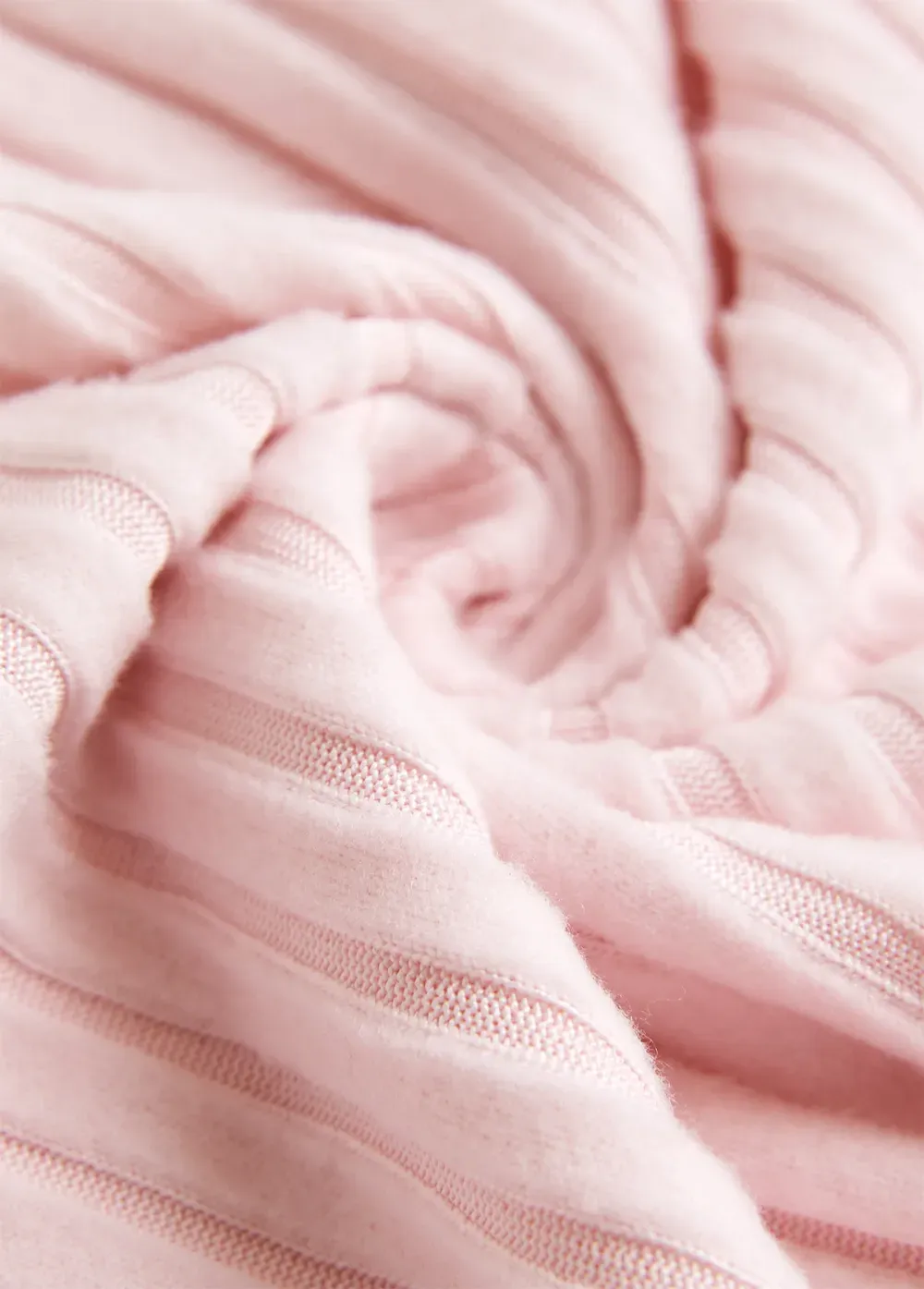 Light Pink Button Long Sleeve Split Neck Sweatshirt