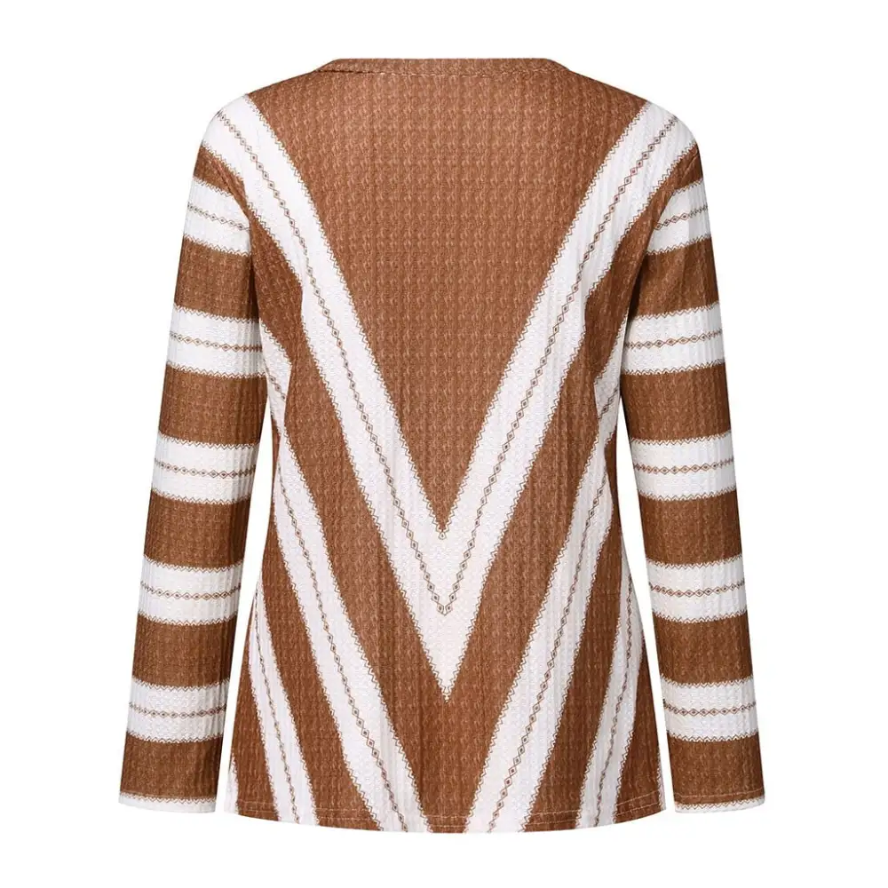 t shirts for women fashion womens long sleeve v neck striped knitting casual tunic blouse