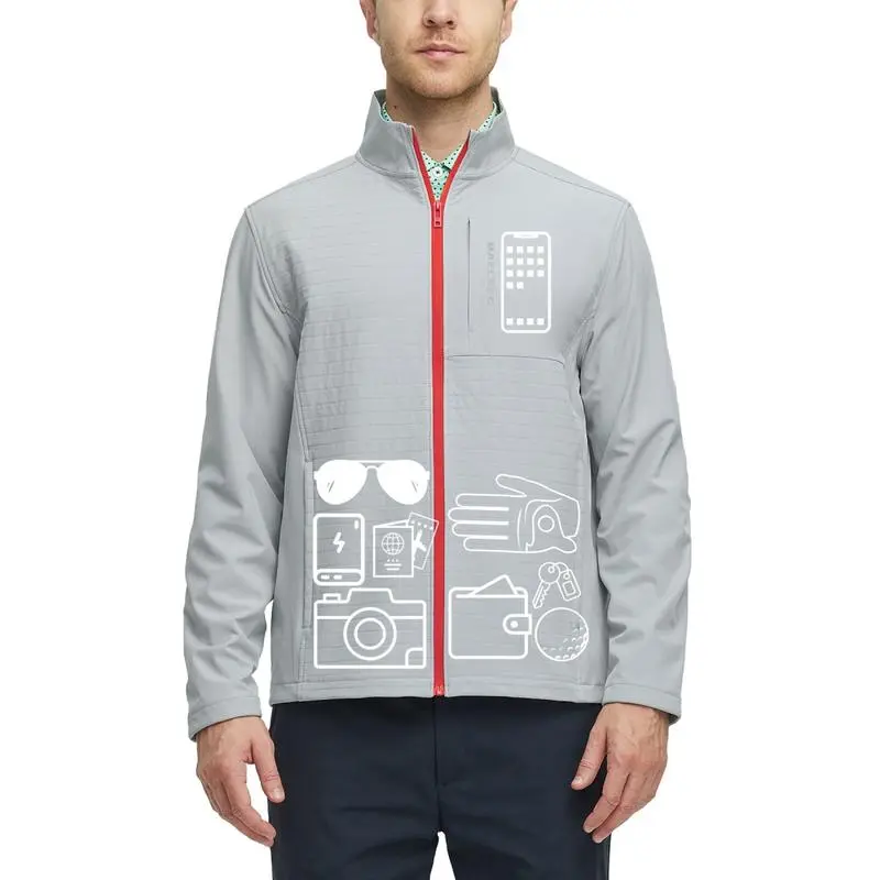 Men's Golf Windbreaker Jacket, Performance Golf Top, Waterproof Outdoor Jacket, Casual Men's Wear,Lightweight Jackets