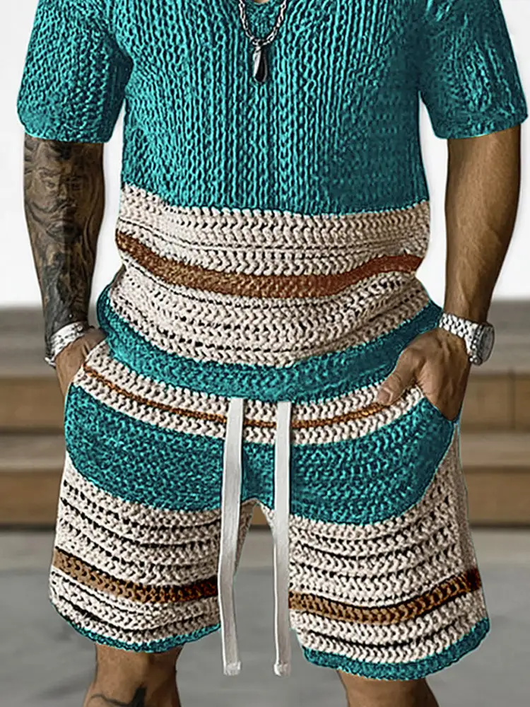 Trendy Breathable Knit Casual Set