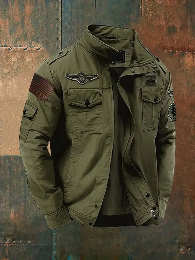 Men's Vintage Veteran Jacket Last Day 80% Off!