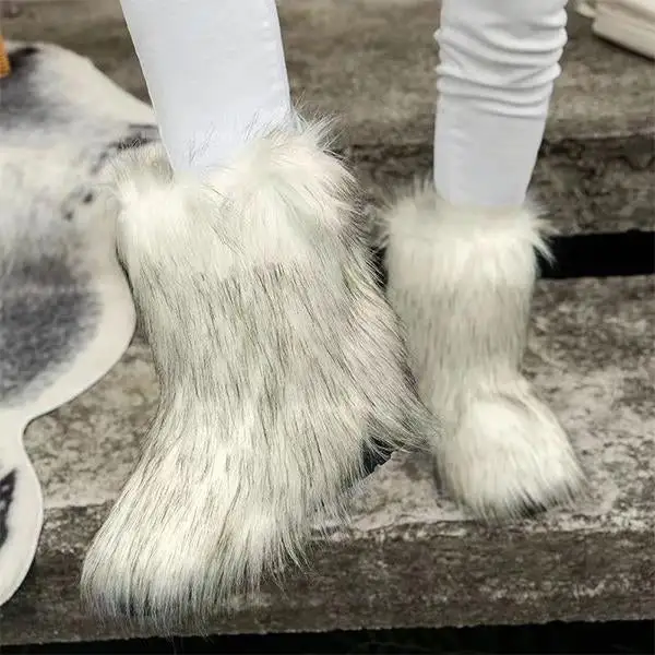 Women's Casual Warm Plush Mid-Leg Snow Boots 48476185S