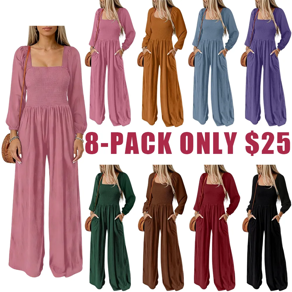 Women's Casual Loose Overalls Jumpsuits