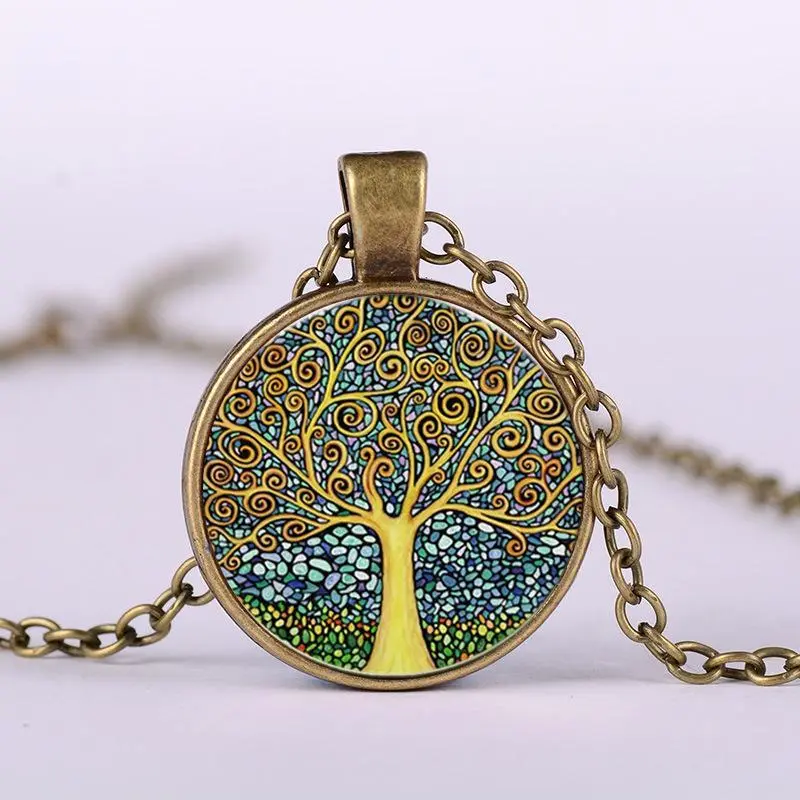 Tree Of Life Timestone Alloy Vintage Necklace